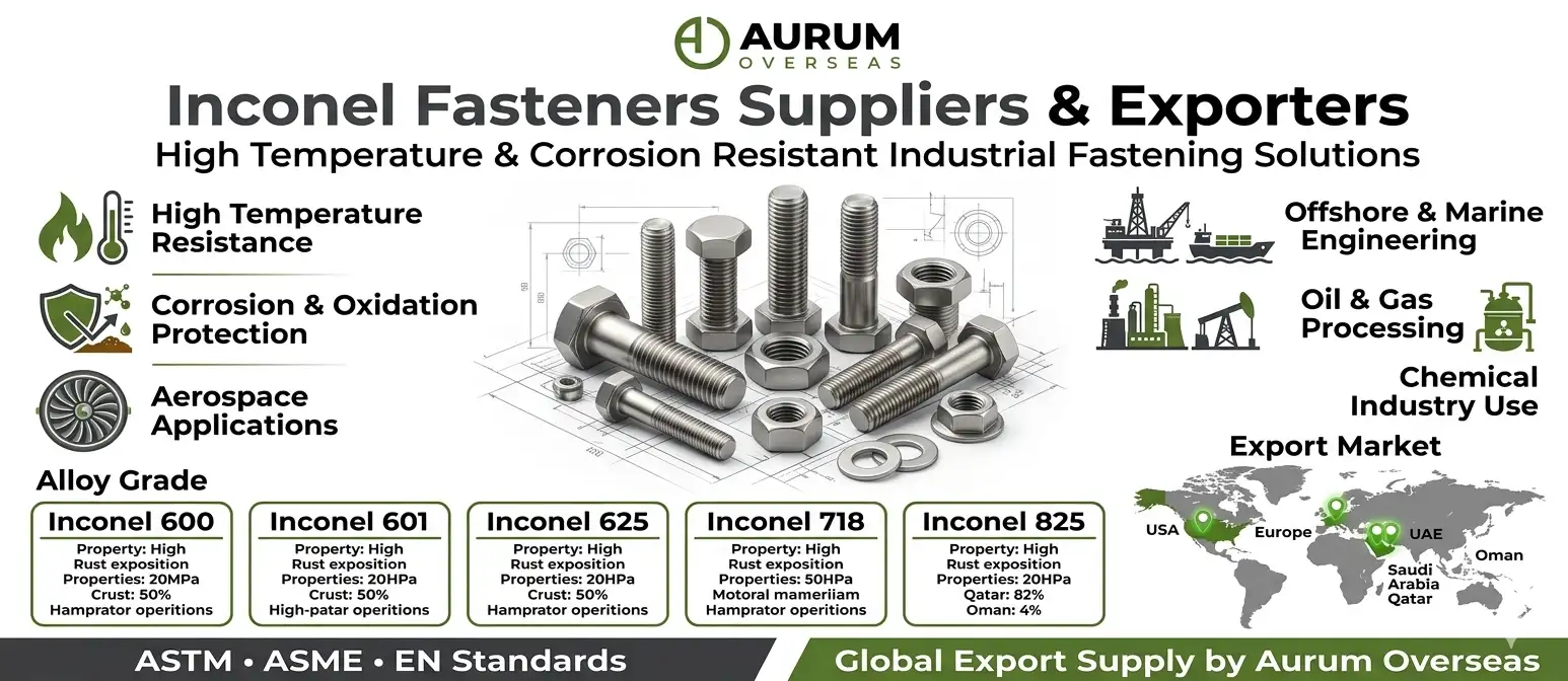 High quality Inconel 330 Fasteners for furnace heat treatment and high temperature applications