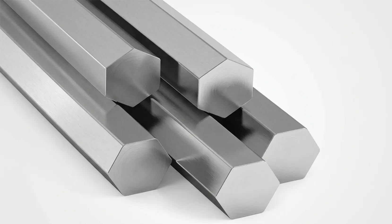 High-precision ASTM B166 Inconel 600 UNS N06600 and Inconel 601 UNS N06601 Bright Hex Bars stacked in inventory