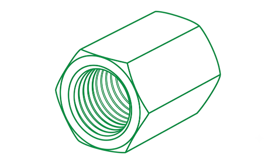 Monel 400 Coupling Nuts