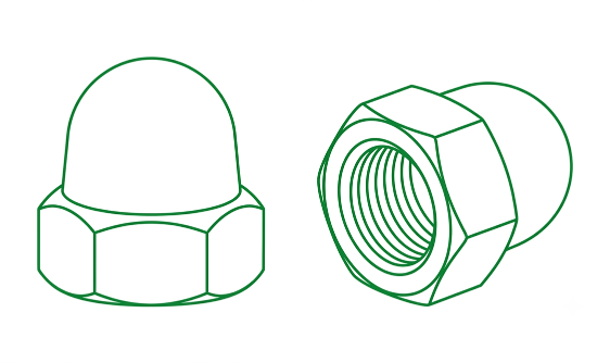 Monel 400 Dome Nuts