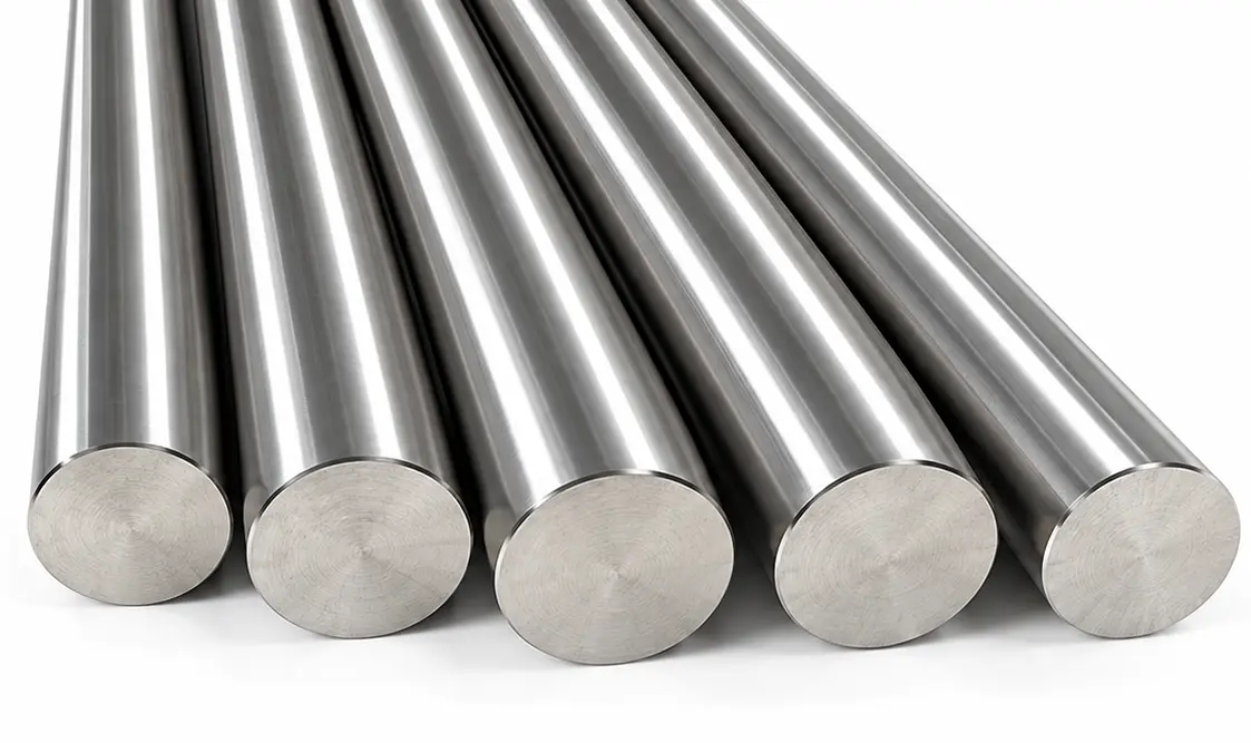High-nickel Incoloy 800 bright and forged round bars ready for export dispatch