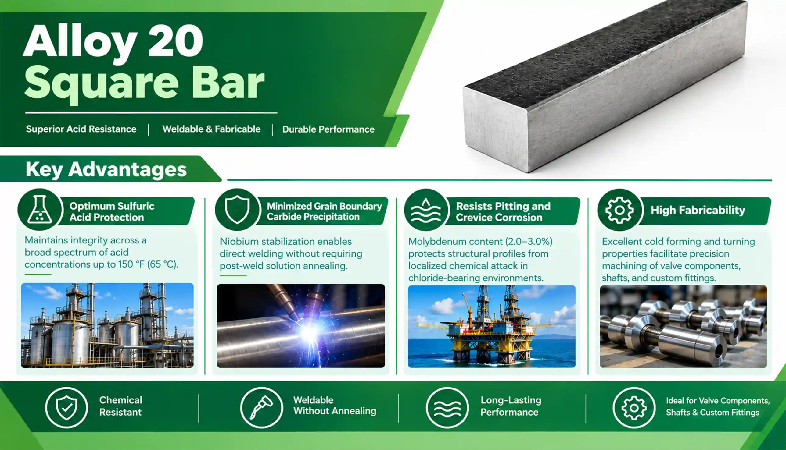 High purity ASTM B160 UNS N02200 and N02201 Square and Hexagon Bars stacked in warehouse