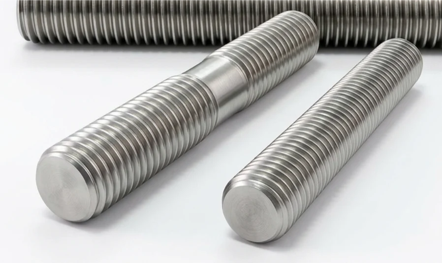 ASTM B425 UNS N08825 Incoloy 825 Threaded Bars stacked in export warehouse