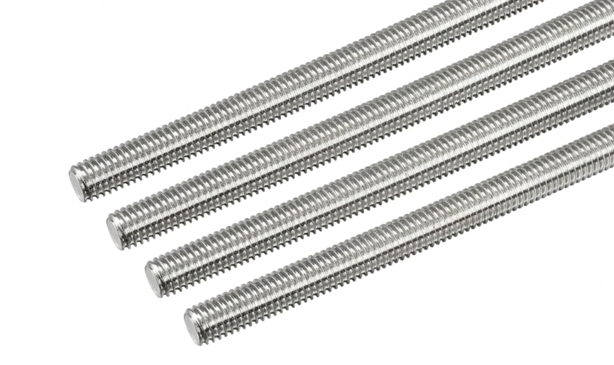 ASTM B164 UNS N04400 Monel 400 Threaded Bars stacked in export warehouse