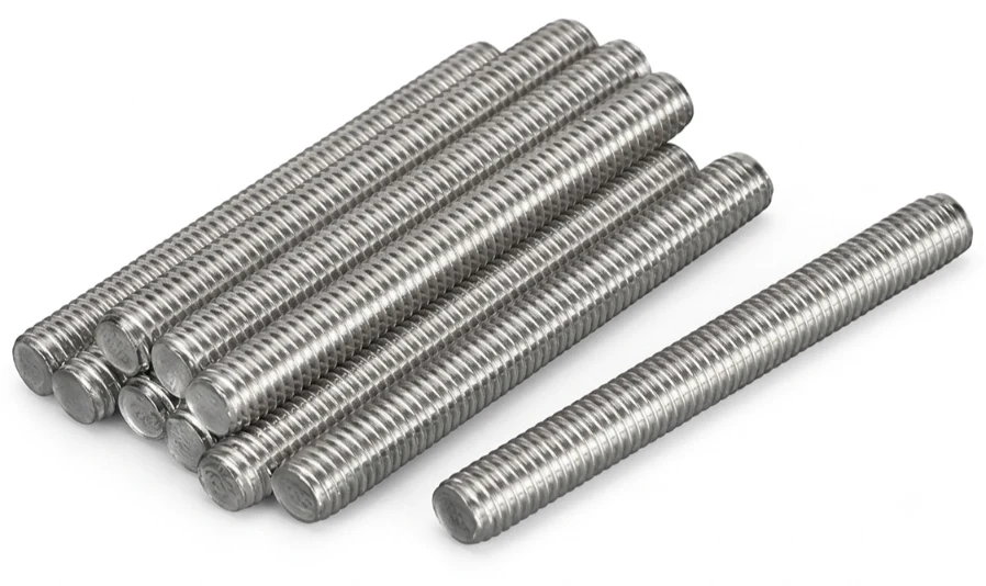 High-temperature UNS N07001 Waspalloy Threaded Bars stacked in export warehouse